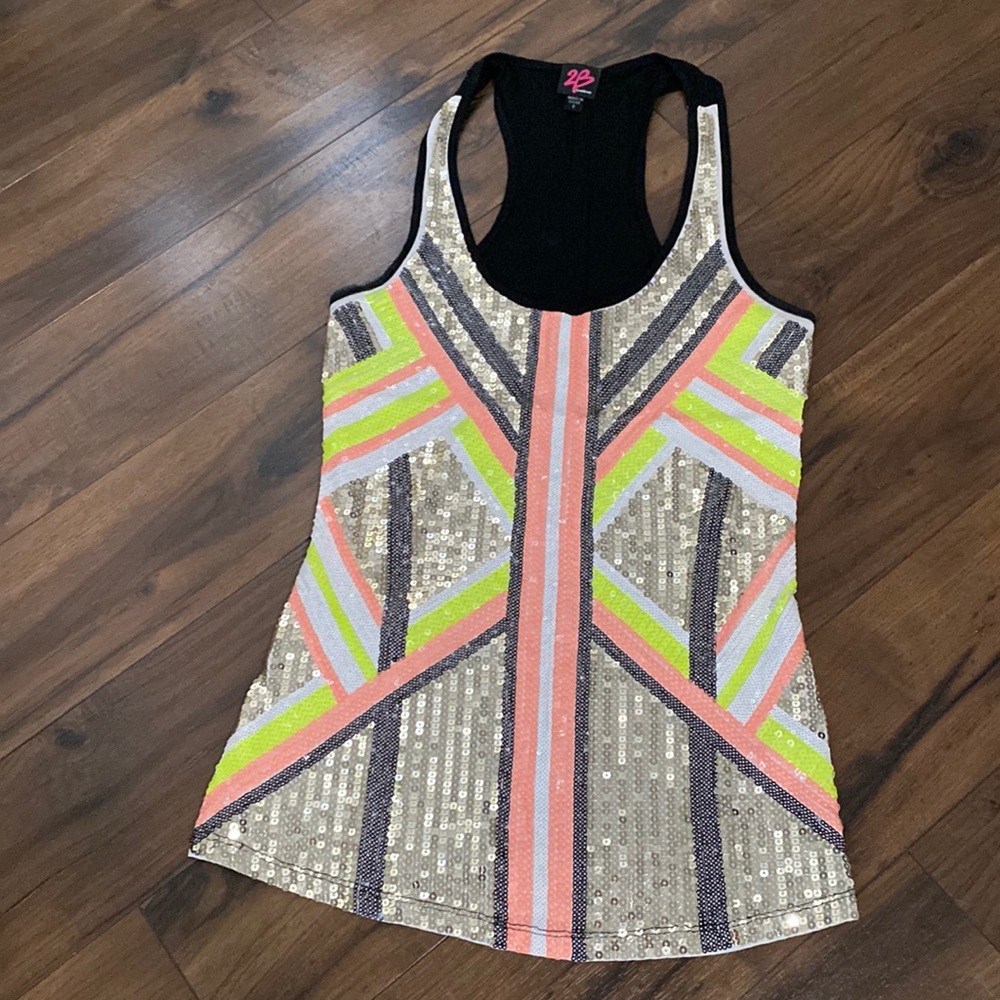 2B BeBe sequin top